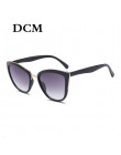 DCM Cateye okulary kobiety w stylu Vintage gradientu okulary Retro Cat eye okulary przeciwsłoneczne okulary damskie UV400