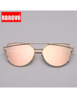 RBROVO 2018 marka projektant kociego oka okulary kobiety w stylu Vintage Metal odblaskowe okulary dla kobiet lustro Retro óculos
