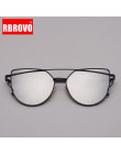 RBROVO 2018 marka projektant kociego oka okulary kobiety w stylu Vintage Metal odblaskowe okulary dla kobiet lustro Retro óculos