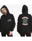 Riverdale South Side węże bluza z kapturem bluzy SouthSide Funny Cartoon drukuj kobiety/mężczyźni z kapturem PulloverTracksuit k