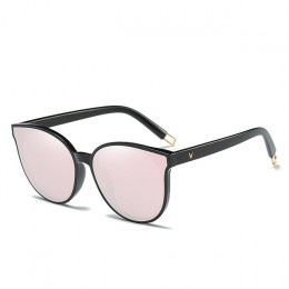 2019 moda kolor luksusowe Flat Top Cat Eye kobiety okulary eleganckie óculos de sol mężczyźni Twin wiązki ponadgabarytowych okul