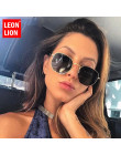 LeonLion 2019 łamana okulary okulary damskie Lady luksusowe Retro metalowe okulary zabytkowe lustro Oculos De Sol Feminino UV400