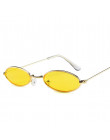 Małe owalne okrągłe okulary przeciwsłoneczne dla mężczyzn kobiet oprawki retro żółty czerwony vintage