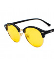 Okulary przeciwsłoneczne oryginalne modne okrągłe unisex lustrzane czarne niebieskie żółte srebrne