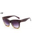 Eleganckie damskie okulary przeciwsłoneczne oryginalny wzór klasyczne kolory czarny brązowy panterka