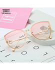 Umanco 2018 kobiety moda duże kwadratowe metalowe Cat okulary przeciwsłoneczne damskie męskie wielokolorowe okulary przeciwsłone