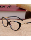 KOTTDO Retro Cat Eye okulary ramka okulary optyczne okulary korekcyjne mężczyźni okulary ramki óculos De Grau Feminino Armacao