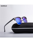 DJXFZLO 2018 pół metalu moda nowe okulary przeciwsłoneczne mężczyźni/kobiety marka projektant Retro nit wysokiej jakości soczewk
