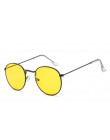 DJXFZLO Retro owalne okulary przeciwsłoneczne kobiety/mężczyźni marka projektant vintage mały czarny czerwone żółte odcienie oku