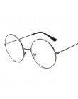 Moda w stylu Vintage metalowa oprawa retro okulary z przezroczystymi szkłami Nerd Geek okulary okulary czarny ponadgabarytowych 