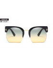 RSSELDN najnowszy pół-okulary przeciwsłoneczne bezramkowe kobiety marka projektant przezroczysty obiektyw okulary przeciwsłonecz