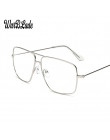 WarBLade w stylu Vintage złoty metalowe ramki okularów mężczyzna kobiet okulary przeciwsłoneczne Retro kwadratowe soczewki optyc