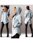 IYAEGE Sudadera Mujer 2019 zima bluzy kobiety list drukuj bluzy Harajuku bluza z kapturem dres tunika pulowerowe topy