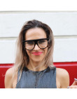 Modne masywne okulary przeciwsłoneczne damskie w nowoczesnym kształcie proste zaokrąglone ciemne soczewki