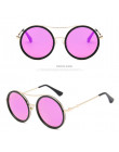 SIMPRECT Retro okrągłe okulary przeciwsłoneczne damskie 2019 luksusowa marka projektant lustrzane okulary przeciwłoneczne wysoki