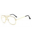 Gorący klasyczne jasne okulary złota rama w stylu Vintage okulary kobiety mężczyźni optyczny lotnictwo okulary przezroczyste wyc