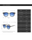 AORON luksusowe okrągłe okulary przeciwsłoneczne damskie marka projektant kociego oka Retro bez oprawek okulary lustrzane okular