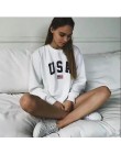 Stany zjednoczone list drukuj nowy kobiety moda z długim rękawem bluza z kapturem bluza Harajuku sweter z kapturem bluzki na co 