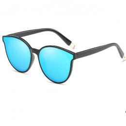 2018 moda kobiety kolor Luxury Flat Top Cat Eye okulary przeciwsłoneczne eleganckie óculos de sol mężczyźni Twin wiązki ponadgab