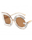 Moda kryształ okrągły diament ponadgabarytowych okulary marka luksusowe DG okulary przeciwsłoneczne damskie okulary przeciwsłone