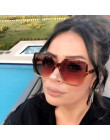 Higody moda damska Oversize okulary gradientu z tworzywa sztucznego marka projektant kobiet okulary przeciwsłoneczne Uv400