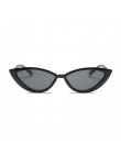 New Vintage Black Cat Eye okulary kobiety moda marka projektant lustro mała ramka Cateye okulary przeciwsłoneczne dla kobiet odc