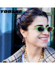 YOOSKE kobiety małe Cat Eye okulary klasyczne marka projektant owalne metalowe ramki okulary przeciwsłoneczne dla kobiet męskie 