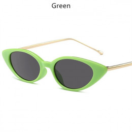 YOOSKE kobiety małe Cat Eye okulary klasyczne marka projektant owalne metalowe ramki okulary przeciwsłoneczne dla kobiet męskie 