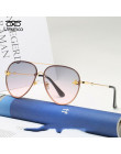 Modne eleganckie klasyczne pilotki okulary przeciwsłoneczne damskie ozdobne złote cienkie oprawki kolorowe soczewki