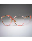 Panie Cat Eye ramki okularów dla kobiet metalowe ramki optyczne stylowe akcesoria optyczne okulary komputerowe 45257