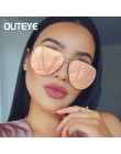 Różowe złoto okulary przeciwsłoneczne damskie męskie odcienie 2019 marka projektant ponadgabarytowych lustrzane okulary przeciwł
