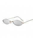 Retro czarny okrągłe okulary przeciwsłoneczne dla kobiet mężczyźni małe owalne rama ze stopu lato w stylu okulary przeciwsłonecz