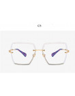 Damskie okulary przeciwsłoneczne kryształowe bezramkowe oversize ekstrawaganckie geometryczne różowe brązowe złote niebieskie