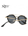 XIU okulary przeciwsłoneczne w formie nakładki mężczyźni Steampunk marka projekt kobiety moda w stylu Vintage modne okulary w st