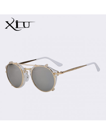 XIU okulary przeciwsłoneczne w formie nakładki mężczyźni Steampunk marka projekt kobiety moda w stylu Vintage modne okulary w st