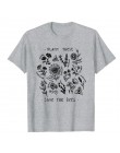 Roślin tych Harajuku Tshirt kobiet na co dzień zapisać pszczoły koszulka bawełniana Wildflower koszulki z nadrukami kobieta Unis