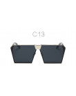 Moda kolor kobiety okulary unikalne Oversize tarcza UV400 gradientu rocznika ramki okularów dla kobiet okularów przeciwsłoneczny