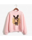 Ariana Grande bluza bez łez z lewej do płakać bluza z kapturem kobiety Cartoon drukuj Harajuku bóg jest kobieta bluzy swetry cie