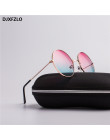 DJXFZLO 2018 modele wybuchu metalowe okrągłe moda morskie soczewki czerwone okulary unisex moda książę lustro UV400