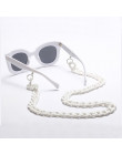 Retro 70 cm okulary łańcuch dla kobiet moda europejski czarny biały na szyję smycze 37g