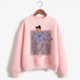 Ariana Grande bluza bez łez z lewej do płakać bluza z kapturem kobiety Cartoon drukuj Harajuku bóg jest kobieta bluzy swetry cie