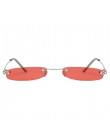 2019 panie Clear Lens małe wąskie okulary przeciwsłoneczne w stylu Vintage Rimless prostokąt okulary przeciwsłoneczne damskie mę