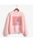 Ariana Grande bluza bez łez z lewej do płakać bluza z kapturem kobiety Cartoon drukuj Harajuku bóg jest kobieta bluzy swetry cie