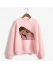 Ariana Grande bluza bez łez z lewej do płakać bluza z kapturem kobiety Cartoon drukuj Harajuku bóg jest kobieta bluzy swetry cie