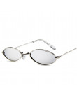 W stylu Vintage owalne małe okulary mężczyźni kobiety projektant Skinny metalowa rama różowy kot oko okulary przeciwsłoneczne cz
