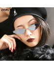 ZXWLYXGX 2018 nowych moda okulary przeciwsłoneczne damskie metalowe retro kolorowe przezroczyste małe kolorowe okulary Cat Eye U