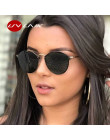 UVLAIK 2019 Cat Eye okulary kobiety luksusowy bez oprawek okulary przeciwsłoneczne Retro powłoka bezramowe okulary przeciwsłonec