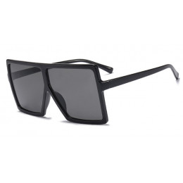 Modne okulary przeciwsłoneczne damskie duże wyraziste oprawki geometryczny kształt kwadratowe czarne brązowe beżowe