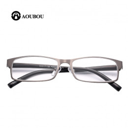 AOUBOU Marka Wysokiej klasy Biznes Czytania Okulary Mężczyźni Okulary Ochki PD62 Ze Stali Nierdzewnej 1.75 + 3.25 Stopni Gafas D