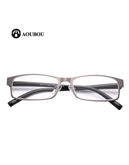 AOUBOU Marka Wysokiej klasy Biznes Czytania Okulary Mężczyźni Okulary Ochki PD62 Ze Stali Nierdzewnej 1.75 + 3.25 Stopni Gafas D